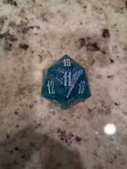 MTG Final Fantasy: GIFT Bundle Crystal Blue Oversized D20 Die spin down counter - Image 4