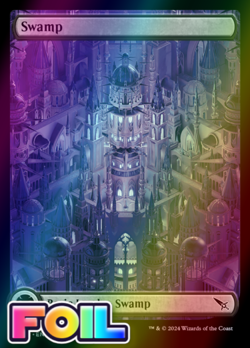 x1 Swamp MKM MTG 274 FOIL FULL ART BASIC LAND M/NM 1x - Image 1