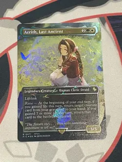 Aerith, Last Ancient (Borderless) (Chocobo Track Foil) MTG Magic Final Fantasy - Image 1
