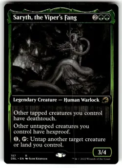 SILVERSCREEN Non FOIL Saryth, The Viper's Fang Innistrad: Double Feature 197 NM - Image 1