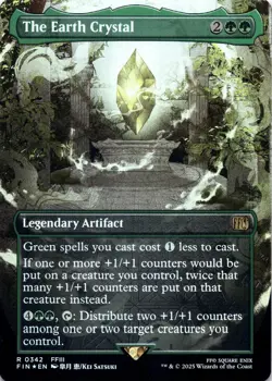 The Earth Crystal FOIL BORDERLESS Final Fantasy Magic MTG NM - Image 1