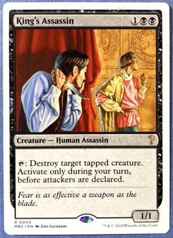 MTG King's Assassin (White Border) Mystery Booster 2 43 NM - Image 1