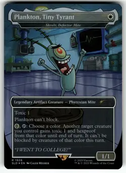 Plankton, Tiny Tyrant - Skrelv, Defector Mite (Rainbow Foil) R Secret Lair Drop - Image 1