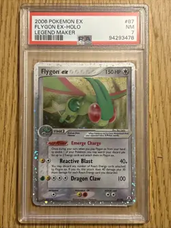 Pokemon Flygon ex EX Legend Maker Holo Ultra Rare #87 PSA 7 - Image 1