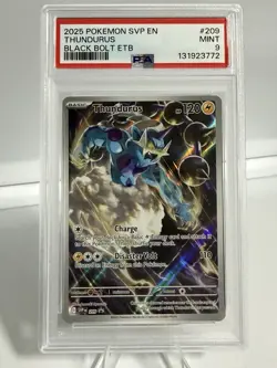2025 POKEMON SVP EN-SV BLACK STAR PROMO #209 THUNDURUS PSA 9 - Image 1
