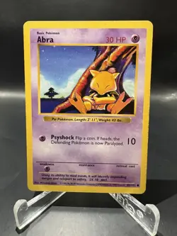 Pokemon TCG Abra 43/102 Common Base Set SHADOWLESS - Image 1