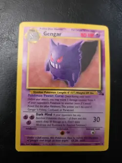Pokemon TCG Gengar Fossil 20/62 Regular 1999-2000 Wizards Base Set - Image 1