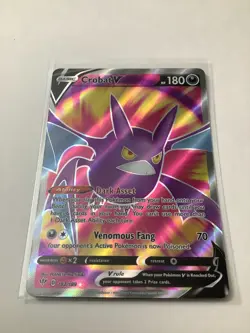 2020 Pokemon SWSH Darkness Ablaze 182/189 Crobat V Full Art M/NM - Image 1