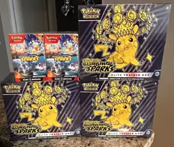 X3 Surging Sparks ETBs and 2 Booster Bundles Pokemon TCG Sealed - Image 1