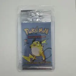 Pokemon Base Set 2 Booster Pack) Vintage WoTC 2000 Long Crimp - Raichu artwork - Image 2