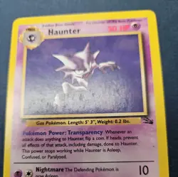 Haunter - 21/62 - Rare - Unlimited Edition Fossil Pokemon - Image 2