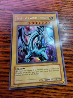 LP! YuGiOh TCG Blue-Eyes White Dragon Secret Rare BPT-009 2003 Collectors Tin - Image 2