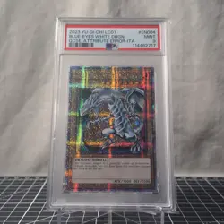 2023 YU-GI-OH! LC01-EN004 BLUE EYES WHITE DRAGON LIMITED QCSR ERROR-ITA PSA 9 - Image 3