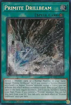 Yugioh - Primite Drillbeam - 1st Edition Secret Rare NM - Free Holo Card - Image 1