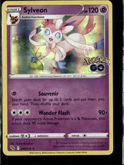 Pokemon Sylveon 035/078 Pokemon Go Holo Rare 2 Card Lot - Image 1
