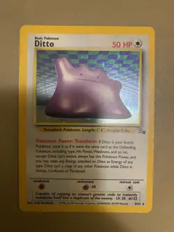 Pokemon TCG Ditto Fossil, Holo Unlimited Rare Card 3/62 - Image 4