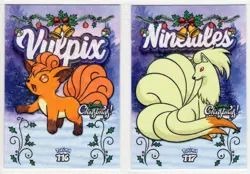 POKEMON - CARDS CHRISTMAS BY PRISMA - VULPIX & NINETALES * STAR HOLO - Image 1