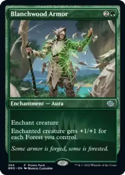 Blanchwood Armor - Foil - PROMO PACK Dark Frame MTG Promo Pack Cards NM - Image 1