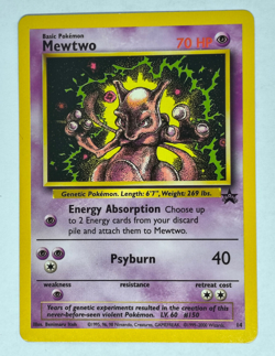 Mewtwo 14 Black Star Movie Promo WOTC Wizards Of The Coast Pokemon Card TCG - LP - Image 3