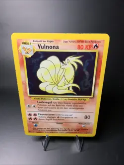 GERMAN Vulnona Ninetales 12/102 Holo Rare Base Set Pokemon Card MP Back Creased - Image 1