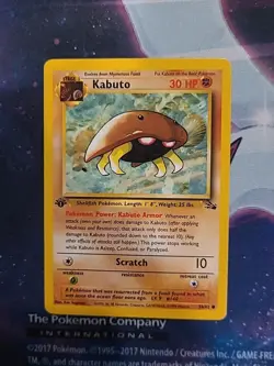 1999 Pokemon Fossil Set 1st Edition Kabuto Card 50/62 HP - Image 3