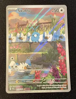 Pokemon TCG Card Swablu 213/182 Illustration Rare Card Paradox Rift Near Mint - Image 1