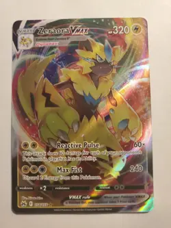 Pokemon Card Zeraora VMAX 054/159 Crown Zenith Near Mint - Image 1