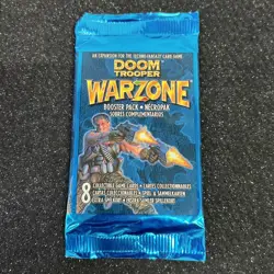 1995 Doom Trooper War Zone Trading Card Game (1) 8 Card Booster Pack - Image 1