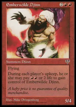 MTG EMBERWILDE DJINN ENGLISH EXC - GENIO DI EMBERWILDE - MRG - MAGIC - Image 1