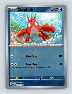 Pokemon TCG Corphish 033/132 ME01: Mega Evolution Reverse Holo NM - Image 1