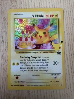 Birthday Pikachu Holo 24 Celebrations Classic Collection Pokemon 2021 NM - Image 1