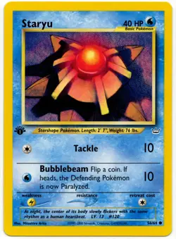 Pokemon - 1st Edition Neo Revelation Staryu 56/64 LP - Image 1