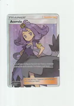 Acerola Full Art - Pokemon Sun & Moon Burning Shadows 142/147 - Image 1