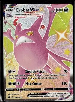 Pokemon Shiny Crobat VMax SWSH099 Promo LP - Image 2