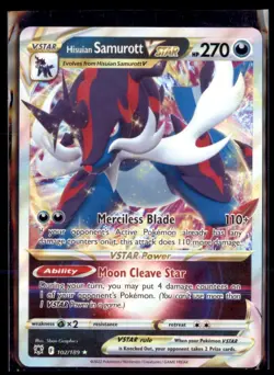 Pokemon Hisuian Samurott Astral Radiance 102/189 VSTAR Ultra Rare Holo - Image 1