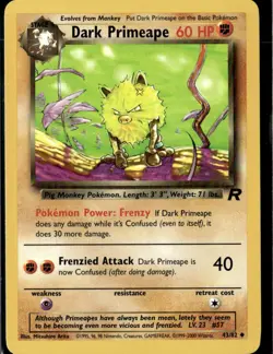 Pokemon Dark Primeape Team Rocket 43/82 - Image 1