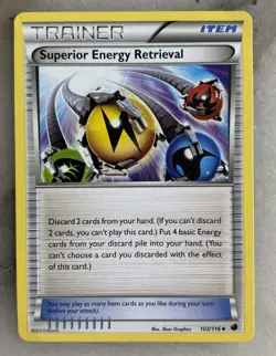 2013 Pokemon, Plasma Freeze, #103/116 Superior Energy Retrieval, Uncommon LP - Image 1