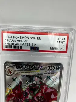 PSA 9 MINT Charizard Ex Paldean Fates Tin Promo Holo Pokemon SVP 074 - Image 2