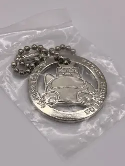 Snorlax! Pokemon VTG 1999 Pokemon Sealed Metal Keychain Coin Gachapon Banpresto - Image 2
