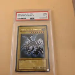 2003 YU-GI-OH! STARTER DECK: JOEY #001 RED-EYES B. DRAGON PSA 9 - Image 1