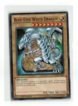 BLUE-EYES WHITE DRAGON LDK2-ENK01 1st EDITION YUGIOH TCG NM - Image 1
