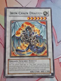 Yugioh - Iron Chain Dragon | Rare | CSOC-EN040 | Unlimited Edition - Image 1