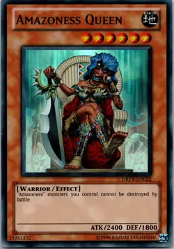 Yugioh Amazoness Queen DREV-EN032 Super Rare NM - Image 1