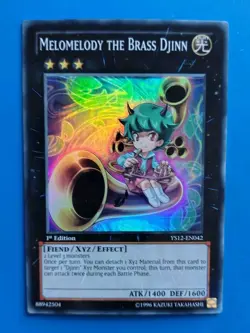 Near Mint Yugioh Melomelody the Brass Djinn YS12-EN042 Super Rare 1st Edition - Image 1