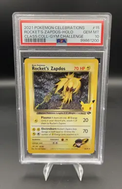 Pokemon Celebrations Team Rockets Zapdos Holo Foil Card 15/132 PSA 10 - Image 2