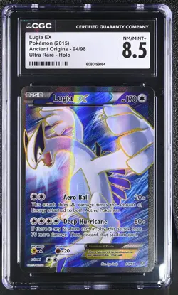 CGC 8.5 Lugia EX 2015 Ancient Origins 94/98 Ultra Rare Holo Pokemon Card - Image 1