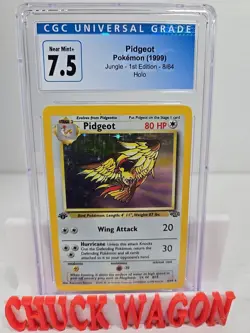 1999 Pokemon Jungle Pidgeot TCG #8 1st Edition Holo Rare Card CGC 7.5 - Image 1