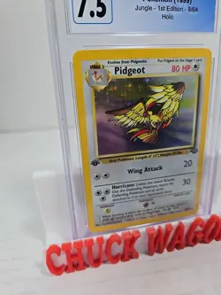 1999 Pokemon Jungle Pidgeot TCG #8 1st Edition Holo Rare Card CGC 7.5 - Image 2