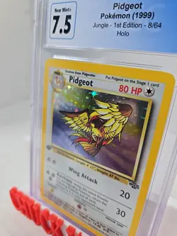1999 Pokemon Jungle Pidgeot TCG #8 1st Edition Holo Rare Card CGC 7.5 - Image 3