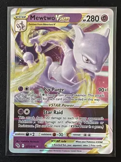 Pokemon TCG Pokemon Go Mewtwo VSTAR Ultra Rare Holo Card 031/078 - Image 1